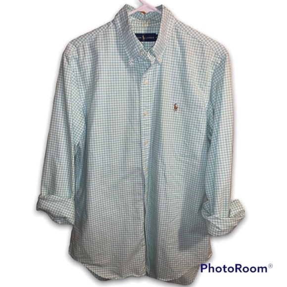 Ralph Lauren Other - RALPH LAUREN MENS LONG SLEEVE BUTTON PASTEL GREEN/WHITE SHIRT MEDIUM CLASSIC FIT